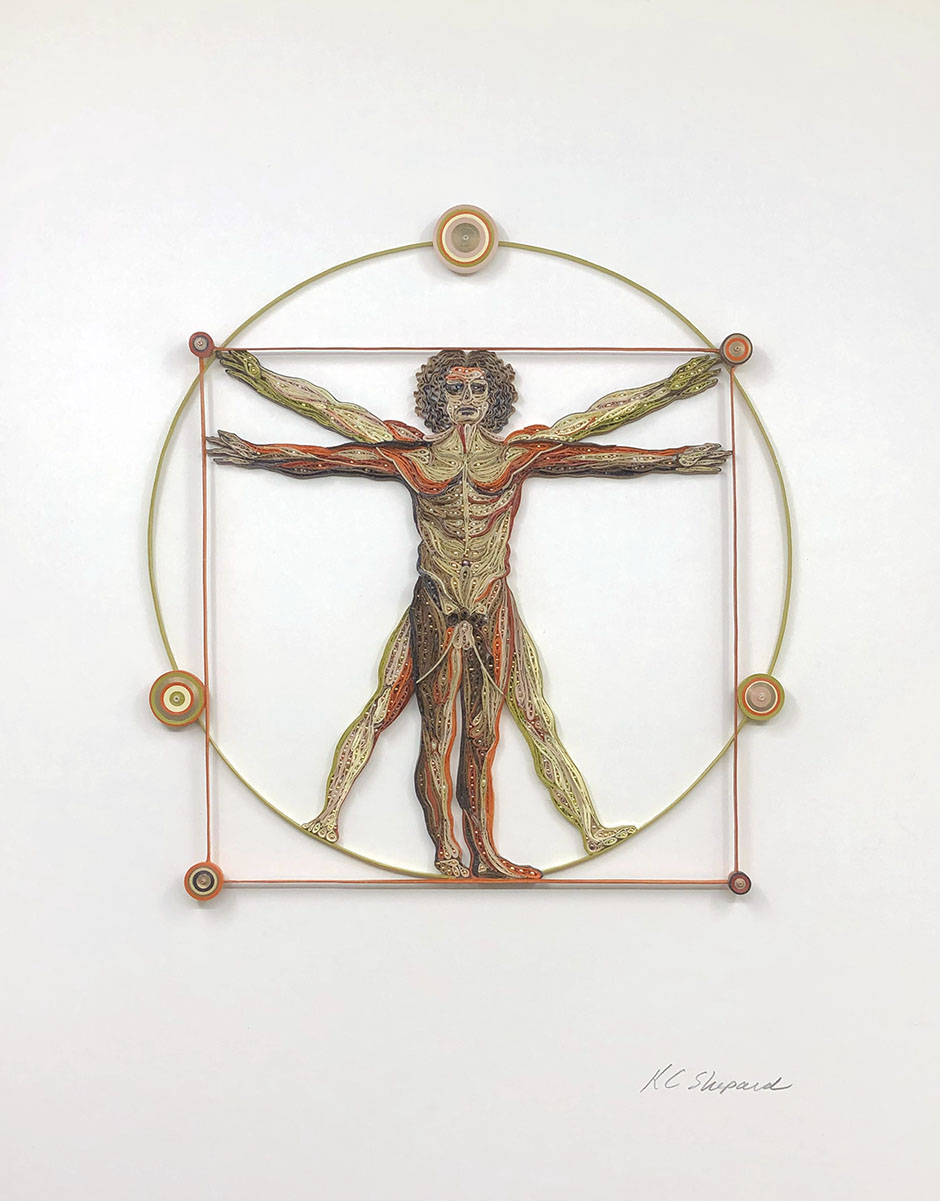 Quilled Treasures - Vitruvian Man