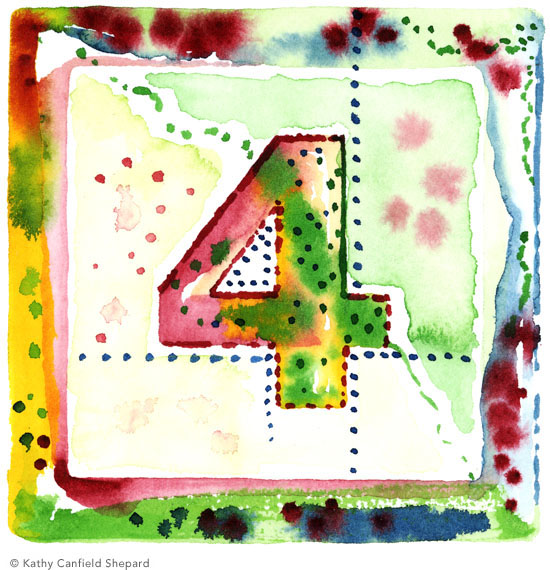 Children's Toy Blocks Watercolor