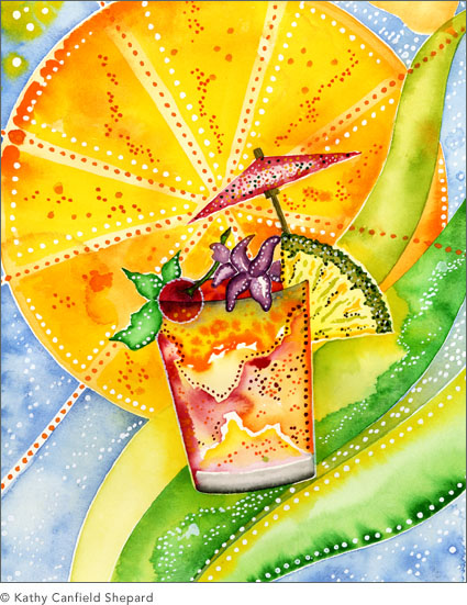 Colorful Cocktails Watercolor