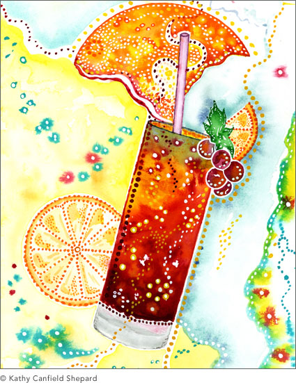 Colorful Cocktails Watercolor